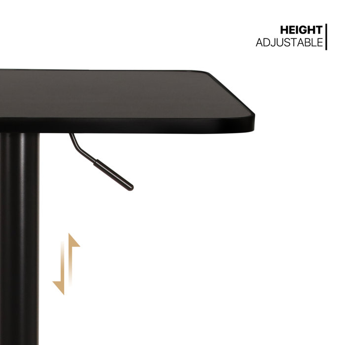 Ebern Designs Modern Tall Square Pub Table Heightadjustable Bar Table